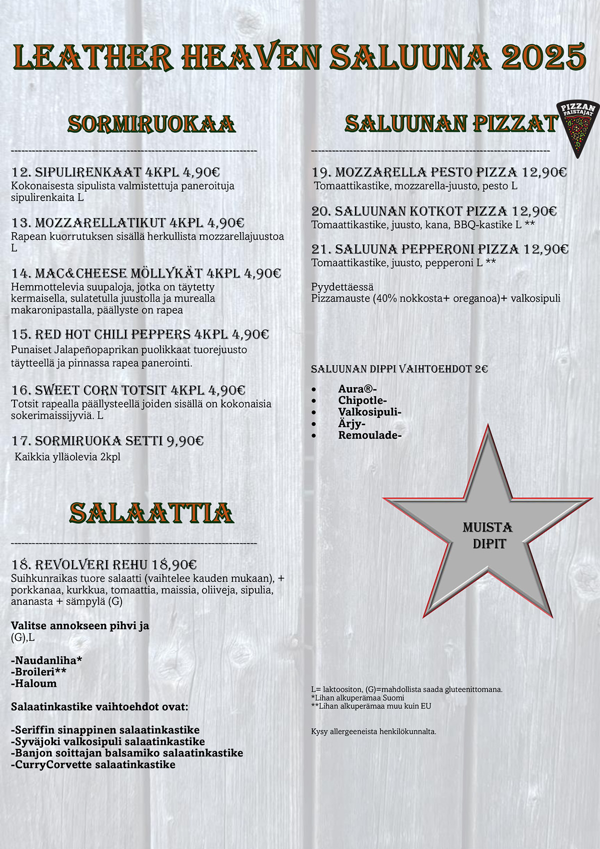 Saluuna menu
